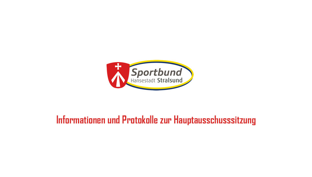 Protokolle zur Hauptausschusssitzung, Sportförderrichtlinie und Ehrenamtsauszeichnung